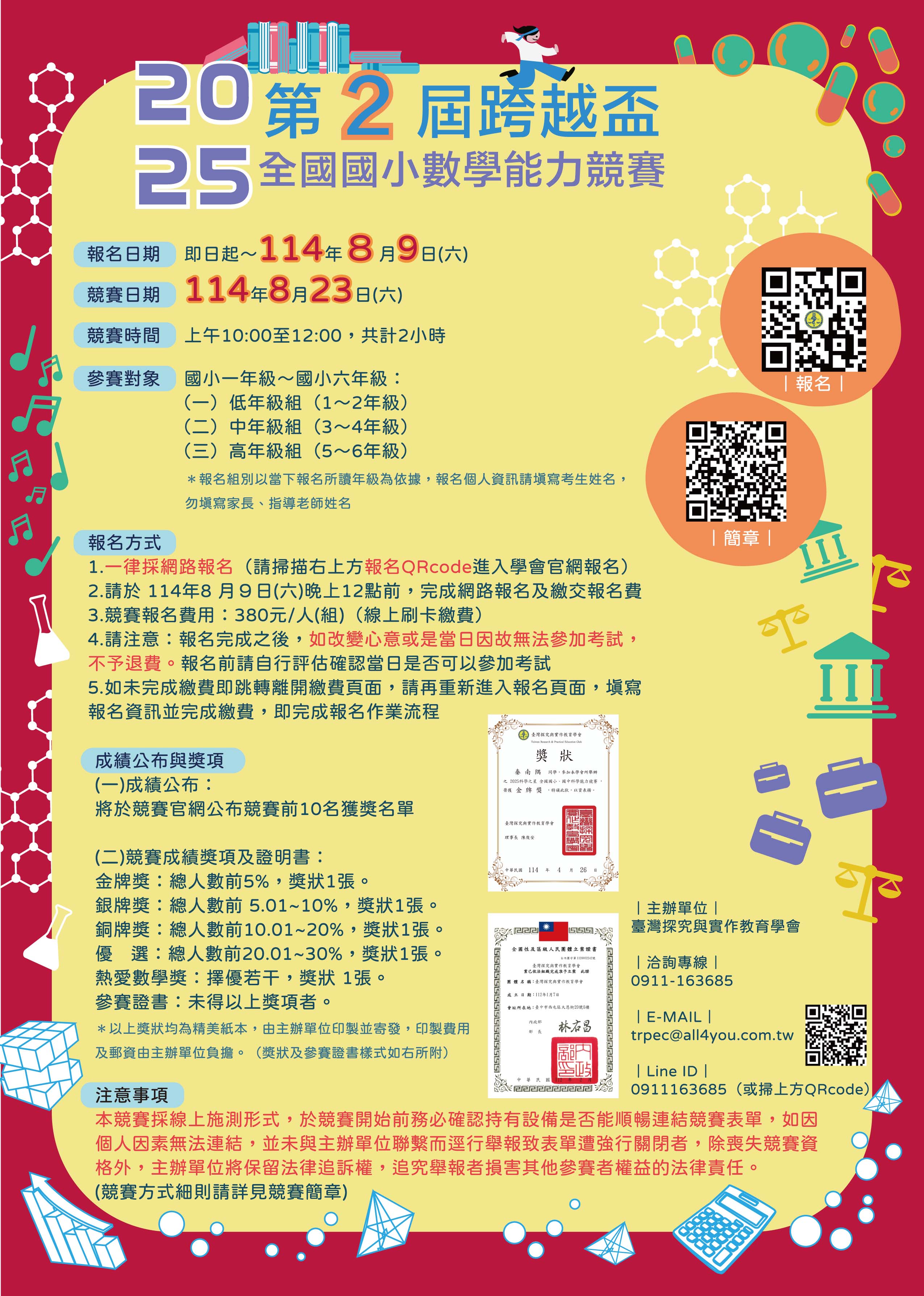 「第2屆跨越盃全國國小數學競賽」